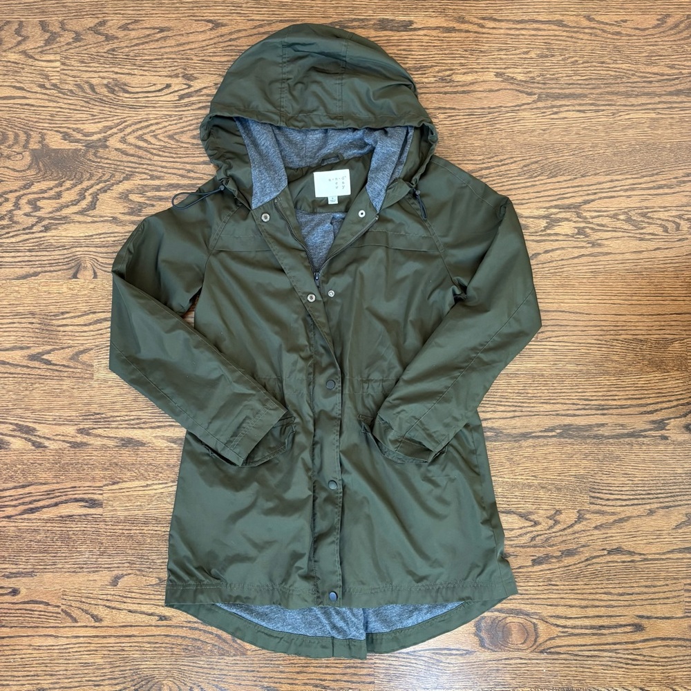 Olive Green Lined Parka Jacket (S)